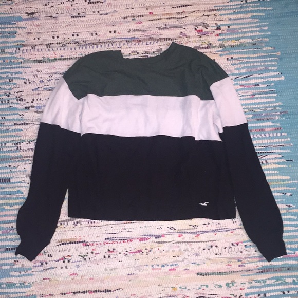 Hollister Tops - Hollister Waffle Knit Cropped Boyfriend Tee